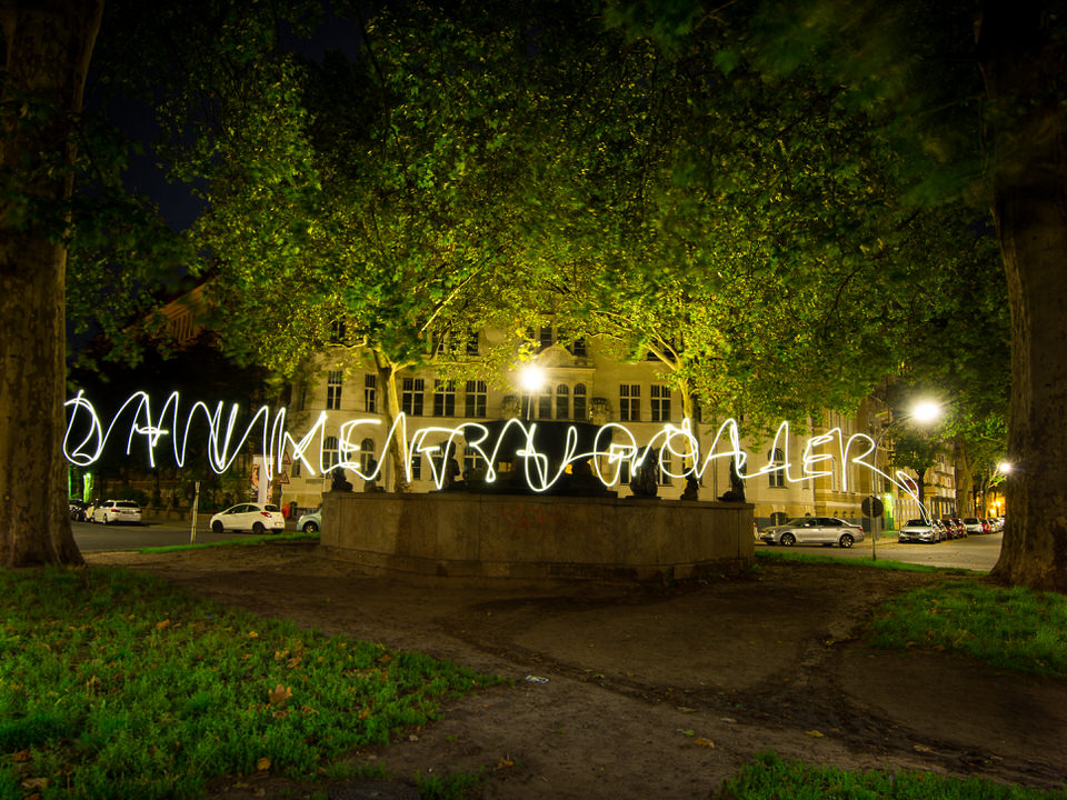 lightpainting with a flashlight