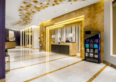 hotel lobby in Doha, Qatar