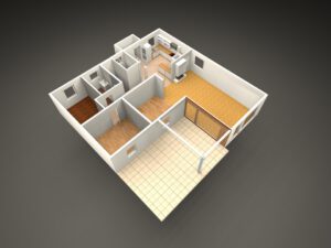 3D floor plan of a modern apartment for better room orientation - Real estate photography Berlin and Hamburg3D floor plan of a modern apartment for better room orientation - Real estate photography Berlin and Hamburg